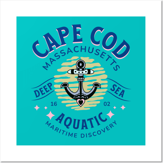 Cape Cod, Massachusetts Deep Sea Aquatic Maritime Discovery 1602 Wall Art by Blended Designs